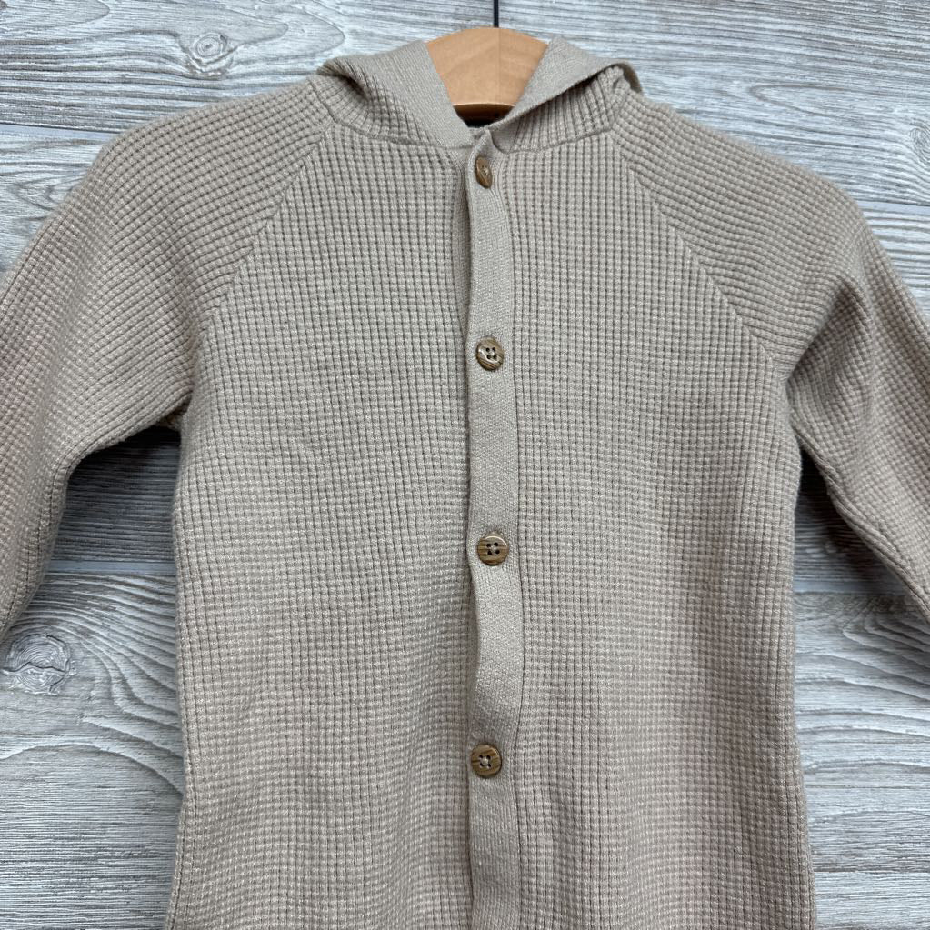 LS Waffle Knit Outfit W/ Hood 12M