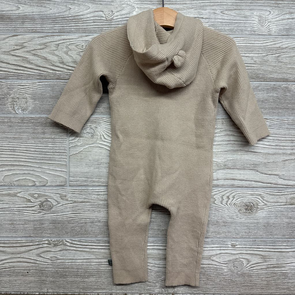 LS Waffle Knit Outfit W/ Hood 12M