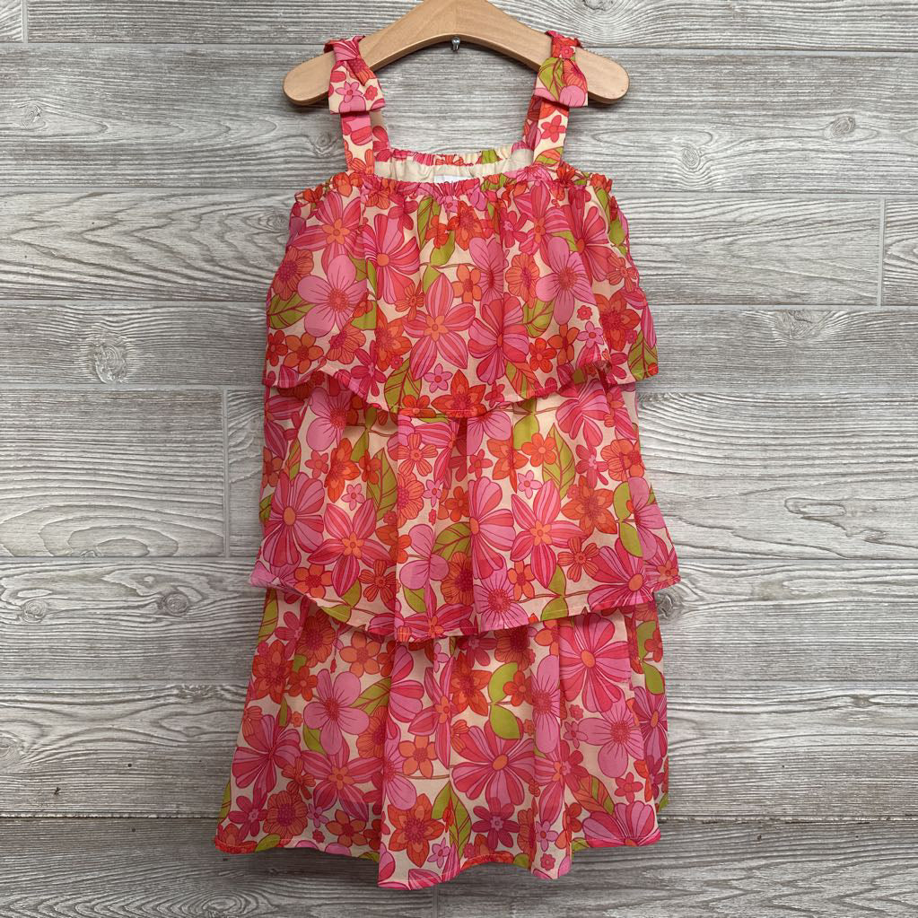 Tank Chiffon Dress Flowers Bow Straps 7