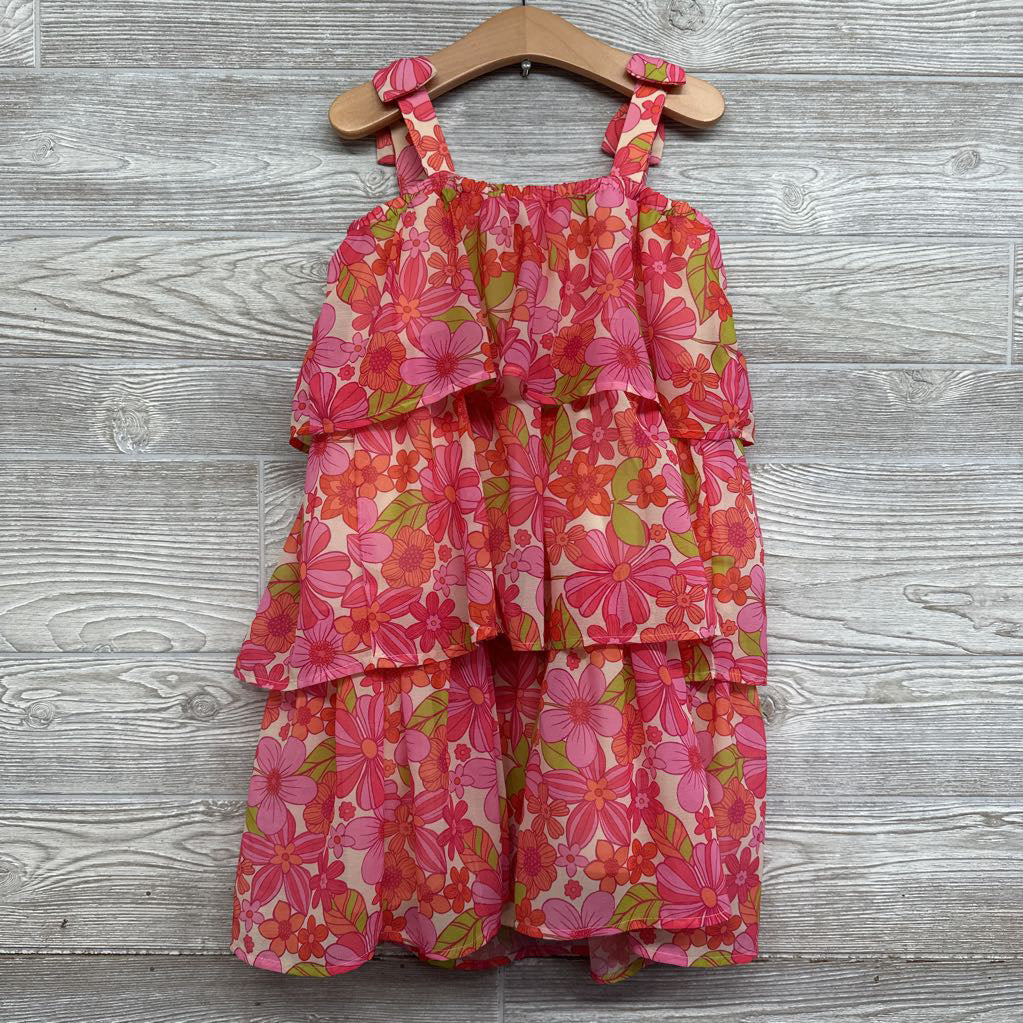 Tank Chiffon Dress Flowers Bow Straps 7