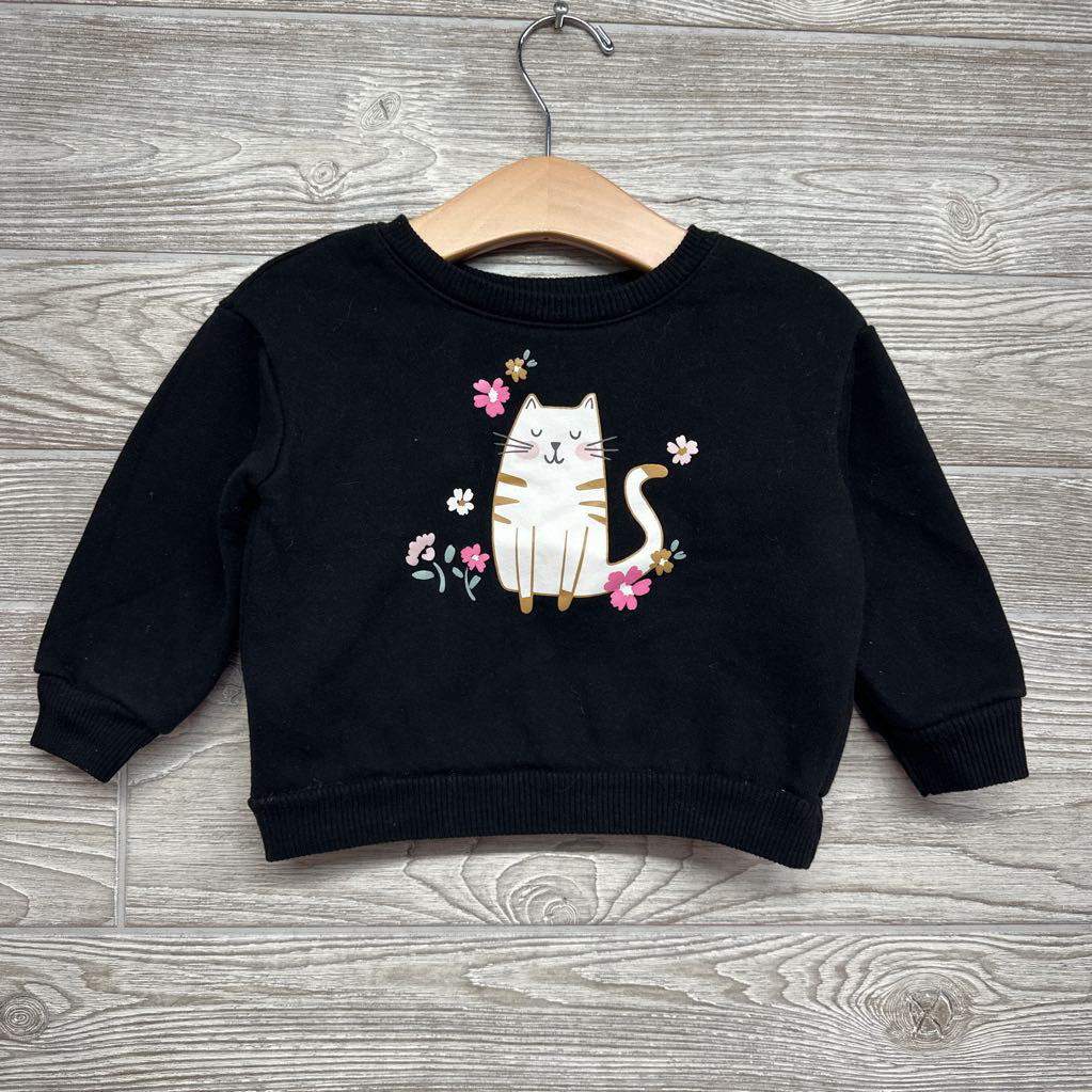 Crewneck Cat Flowers 12M