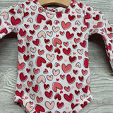 LS Fleece Lined Bodysuit Hearts 12M