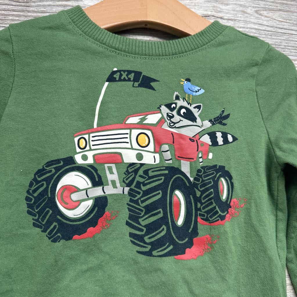 LS Shirt Racoon Monster Truck 18M