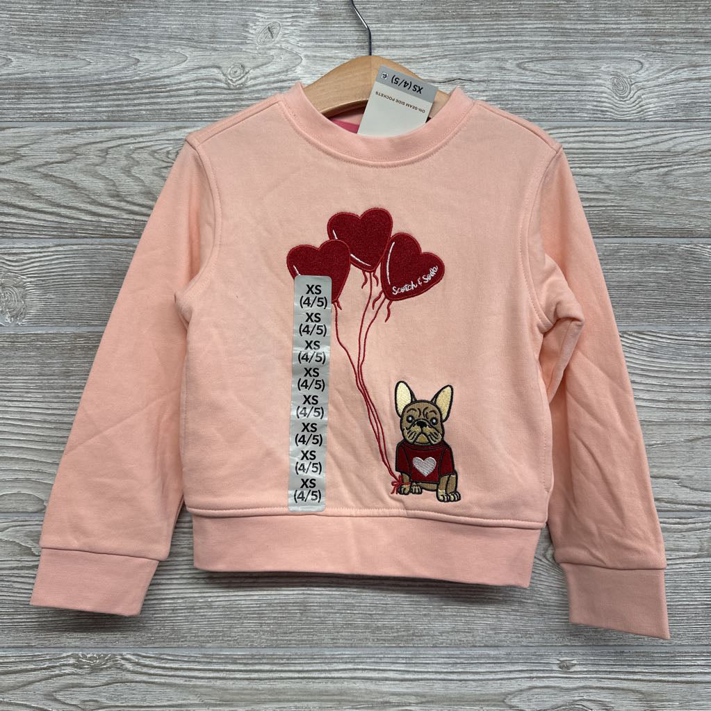 NEW Crewneck Heart Balloons Dog 4-5