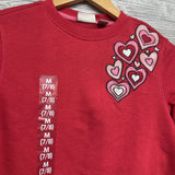 NEW Crewneck Embroidered Hearts 7-8