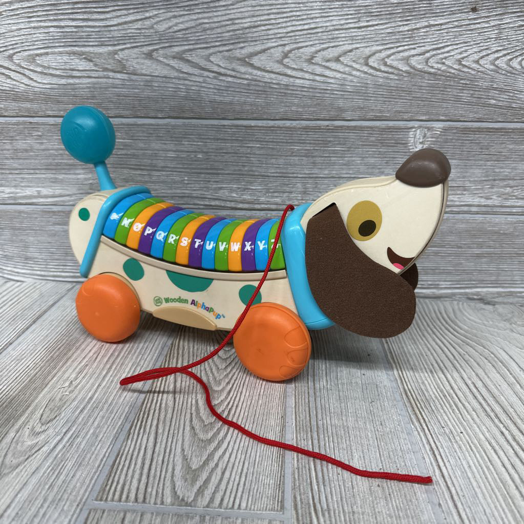 Wooden Pull Along Alphapup