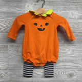 Pumpkin Bodysuit, Leggings & Head Wrap 0-3M