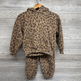 Minimal Hoodie & Sweatpants Leopard Print 7-8