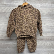 Minimal Hoodie & Sweatpants Leopard Print 7-8