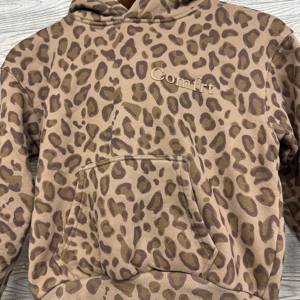 Minimal Hoodie & Sweatpants Leopard Print 7-8