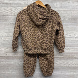 Minimal Hoodie & Sweatpants Leopard Print 7-8