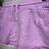 Muslin Shorts Eyelet Hem 10-12