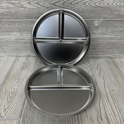 2 Pk Divided Stainless Steal Plates