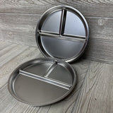 2 Pk Divided Stainless Steal Plates