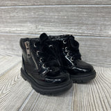 Patent Leather Side Zip Boots 4c