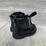 Patent Leather Side Zip Boots 4c