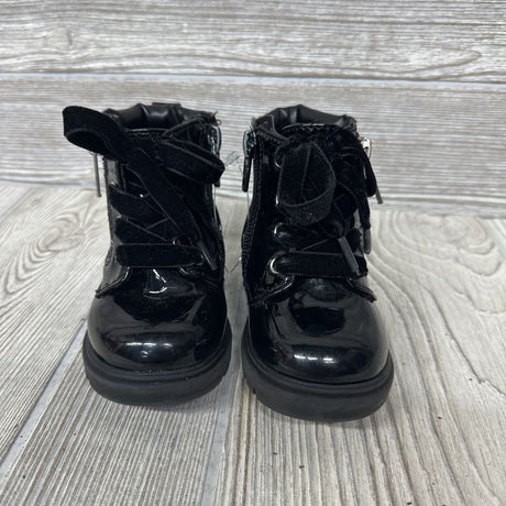 Patent Leather Side Zip Boots 4c