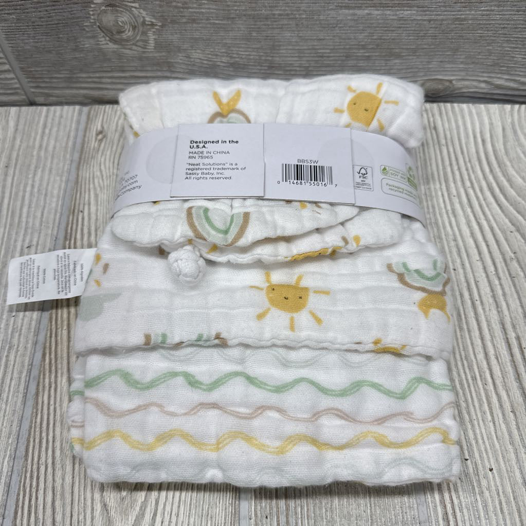 NEW 2 Pk Convertible Muslin Burp Cloth