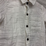 Gauze Button Up Shirt Chest Pocket 3T