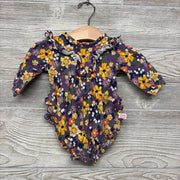 LS Romper Flowers Ruffles 0-3M