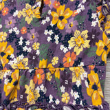 LS Romper Flowers Ruffles 0-3M