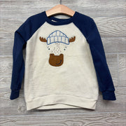 Plush Crewneck Moose 5T