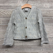 Bell Sleeve Knit Cardigan Embroidered Flowers 5T