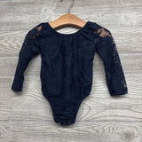 LS Lace Bodysuit & Bell Bottom Pants Flowers 12-18M