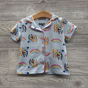 2 Pc Button Up PJs Rainbows 2T