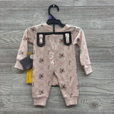 NEW 2 Pc LS PJs Candy Canes Bows 12M