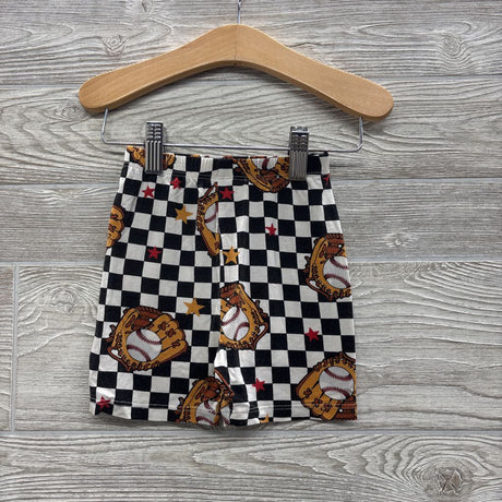 2 Pc Bamboo PJs Checker Baseball 2-3T