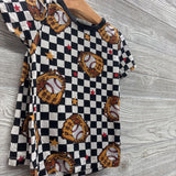 2 Pc Bamboo PJs Checker Baseball 2-3T