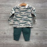 LS Shirt Alligators & French Terry Joggers 18M