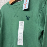 NEW LS Waffle Knit Oversized Shirt Dinosaur 18M
