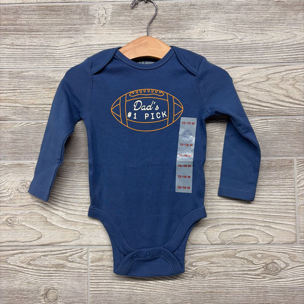 NEW LS Bodysuit Dad's #1 Pick 12-18M