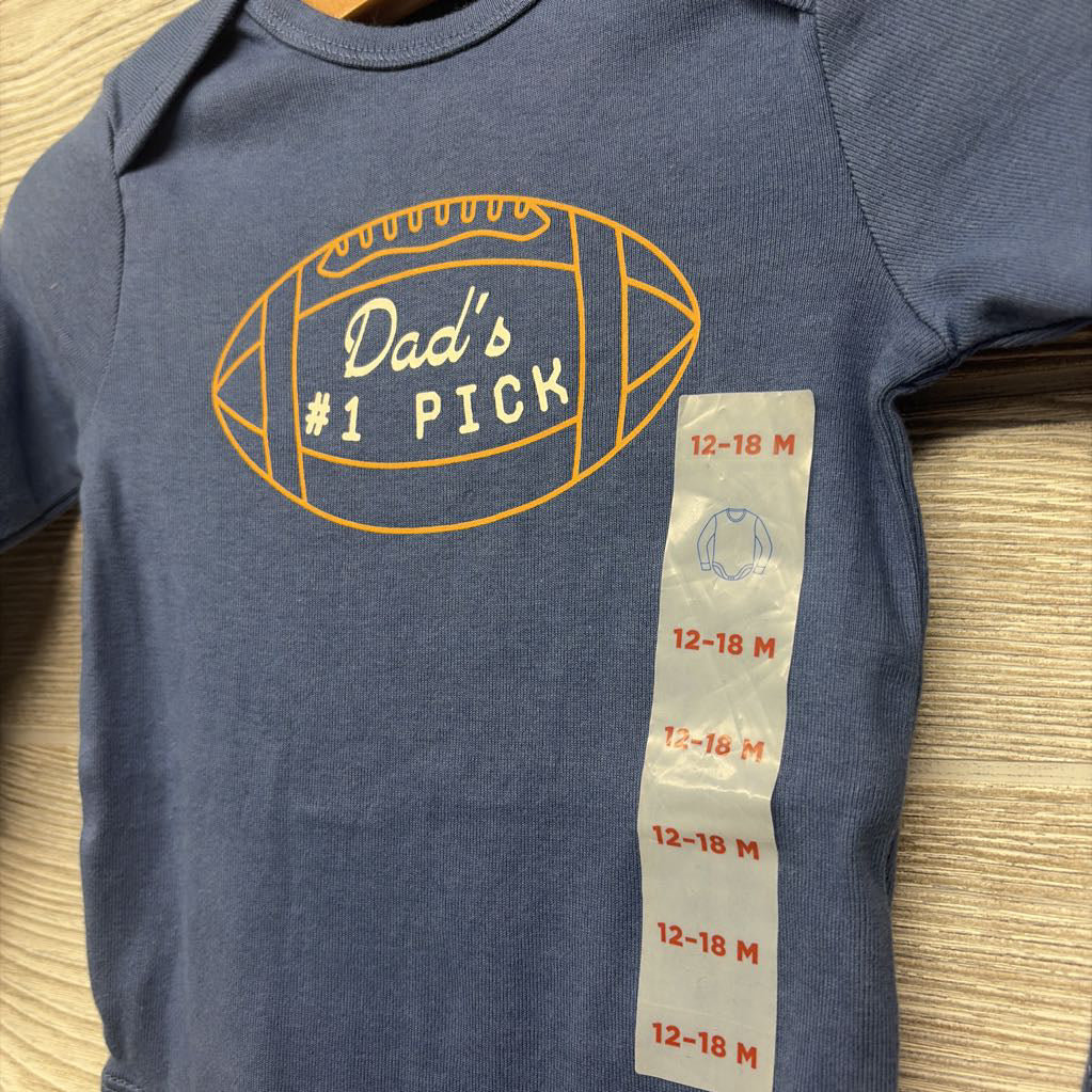 NEW LS Bodysuit Dad's #1 Pick 12-18M