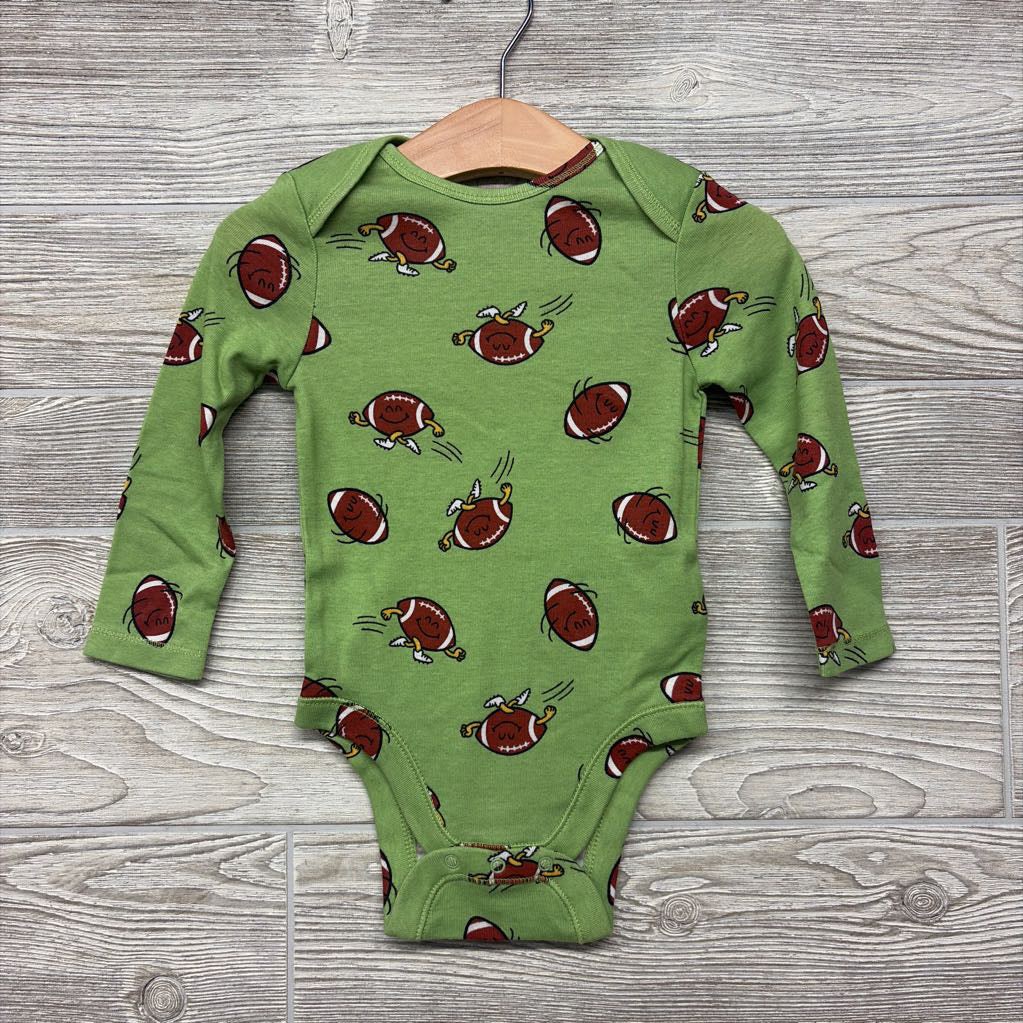 Nw/oT LS Bodysuit Footballs 12-18M