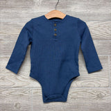 LS Waffle Knit Henley Bodysuit 18M