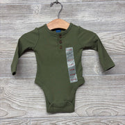 NEW LS Ribbed Henley Bodysuit 0-3M