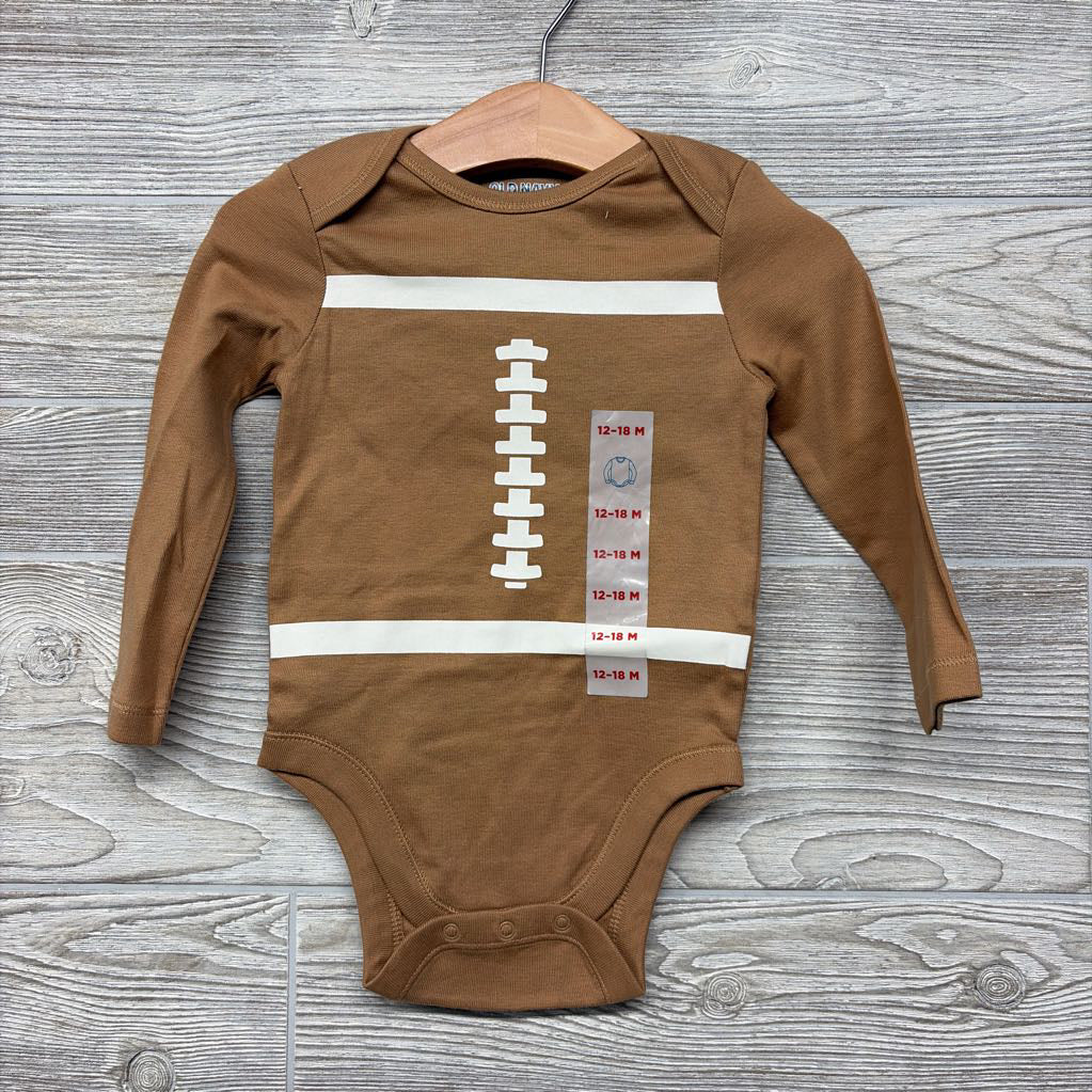 NEW LS Bodysuit Football 12-18M