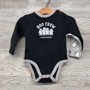 NEW 2 Pk LS Waffle Knit Bodysuits Boo Crew Ghosts 6-9M