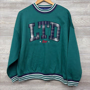 NEW Crewneck Plaid Logo 16-18