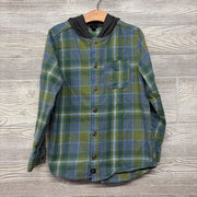 LS Plaid Button Up Flannel Shirt W/ Hood 6-7