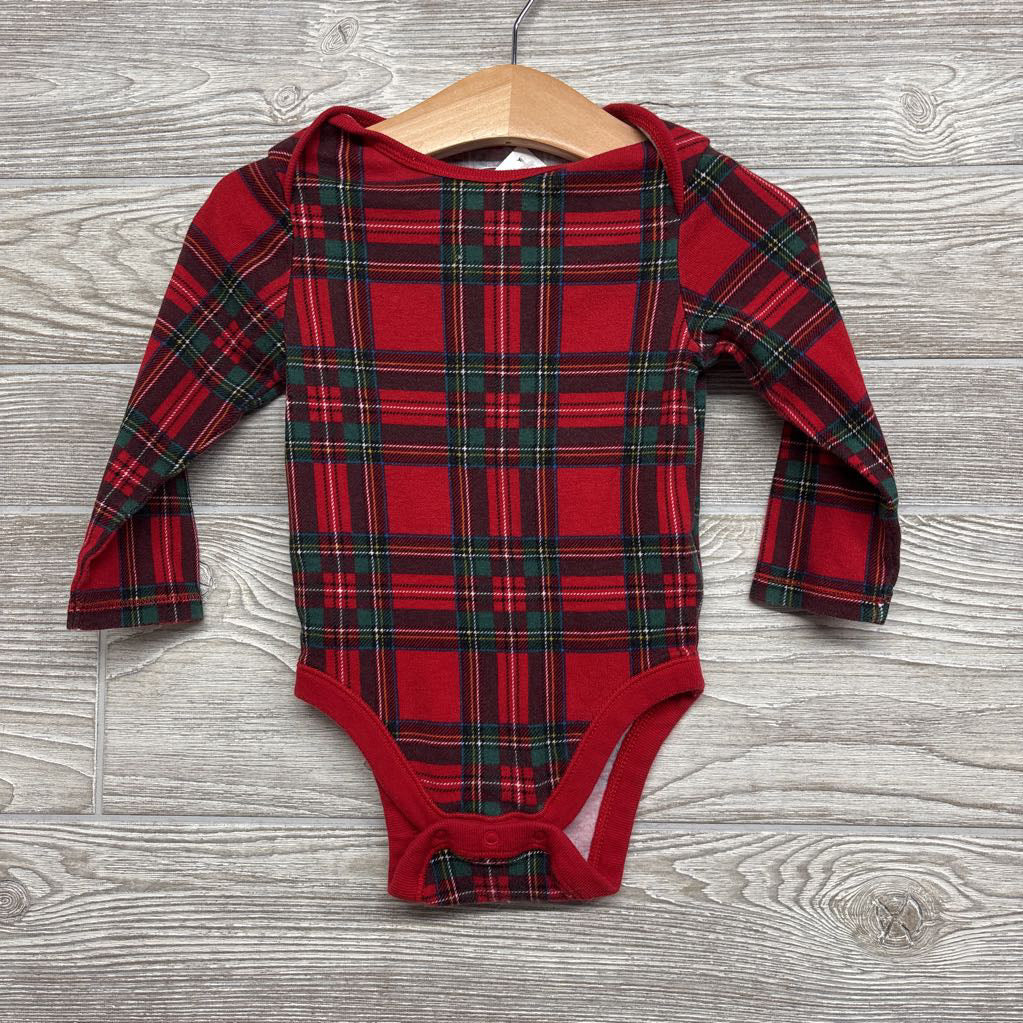 LS Plaid Bodysuit 12-18M
