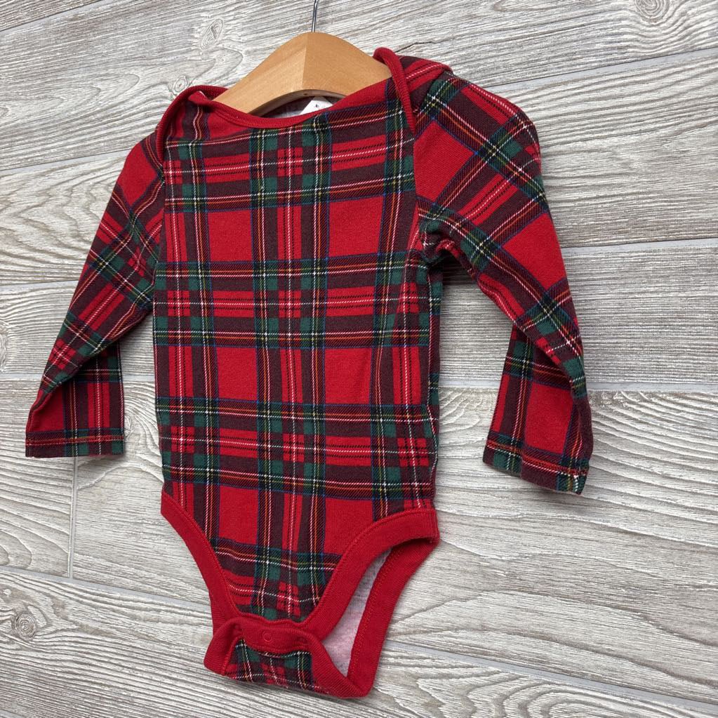 LS Plaid Bodysuit 12-18M