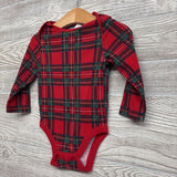 LS Plaid Bodysuit 12-18M