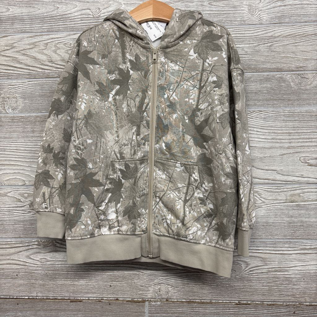 Camo Oversized Full Zip Hoodie 6-7