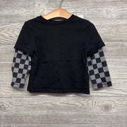 LS Twofer Waffle Knit Shirt Checker 2T