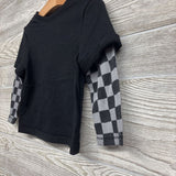LS Twofer Waffle Knit Shirt Checker 2T