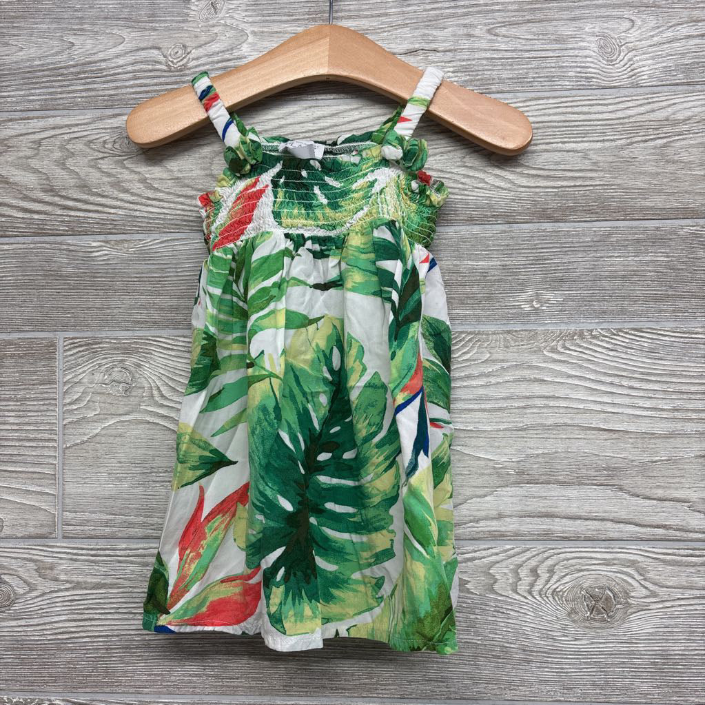 Tank Smocked Dress Leaves 9-12M